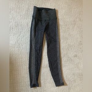 Good American sparkle gray silver high waisted leggings sz 0 1 athletic
